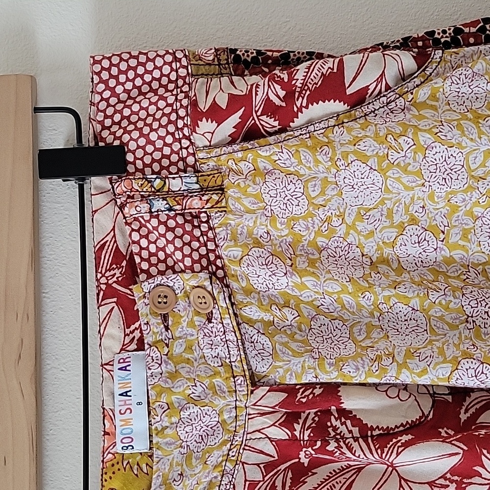 Boom Shankar Boho Mixed Print Shorts Size 8 View 2